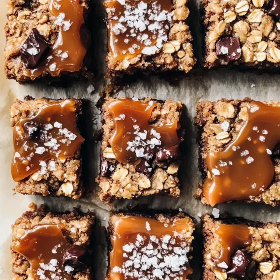 A close up of a dessert with caramel sauce.