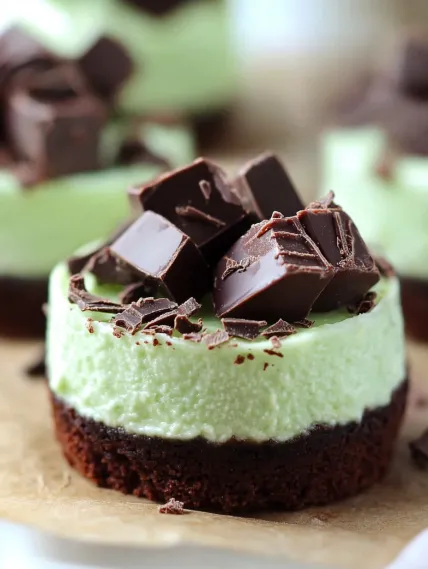 A chocolate dessert with chocolate chips on top.