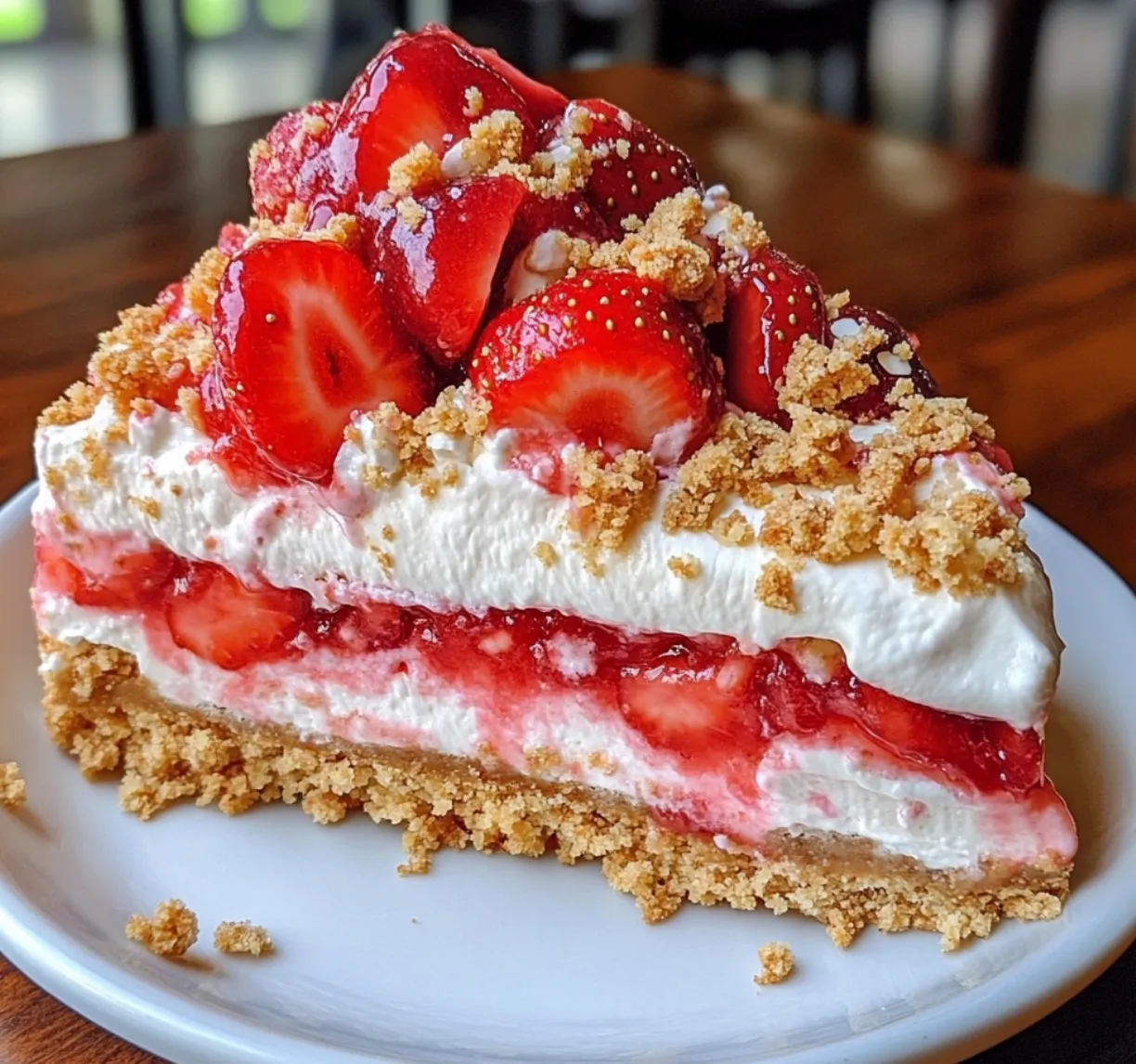 Easy Strawberry Crunch Cake