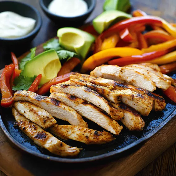 A meal of chicken and veggies on a plate.