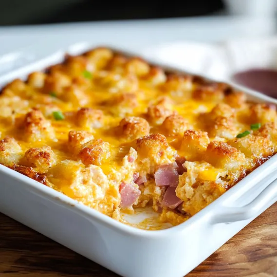 A bowl of cheesy casserole on a table.
