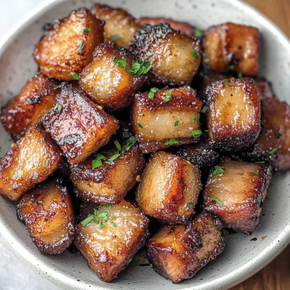 A dish of sliced meat chunks.