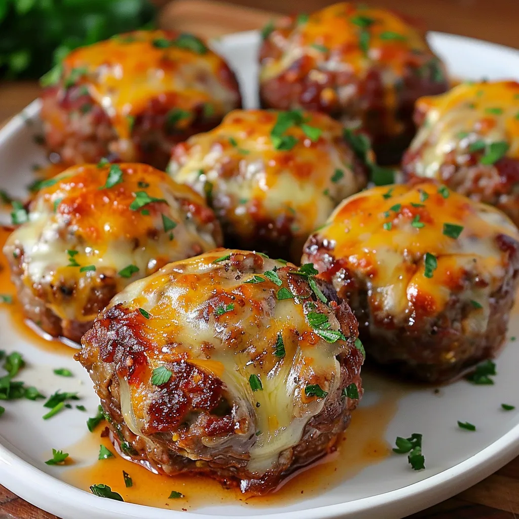 Cheesy Meatloaf Bites