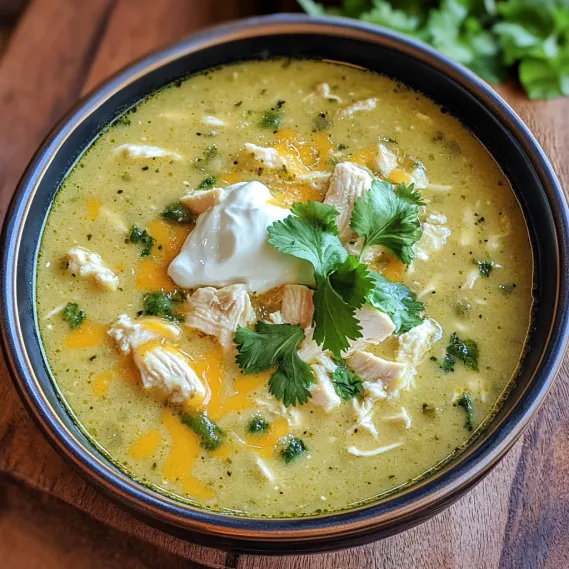 A comforting bowl filled with chicken and hearty soup.