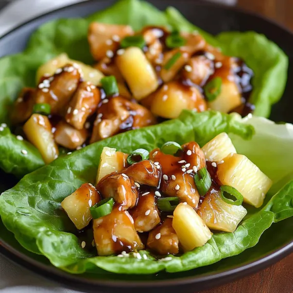 Plate filled with chicken and lettuce toppings.