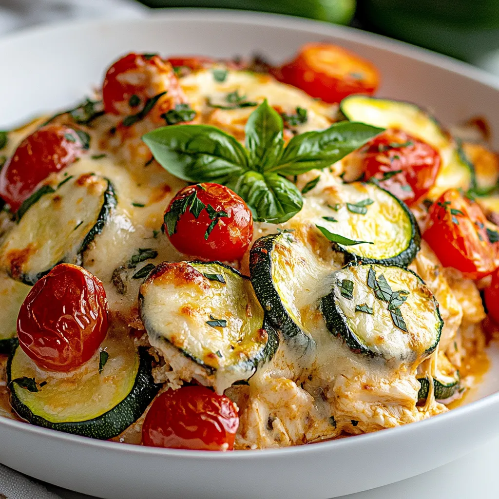 Cheesy Zucchini and Chicken Bake