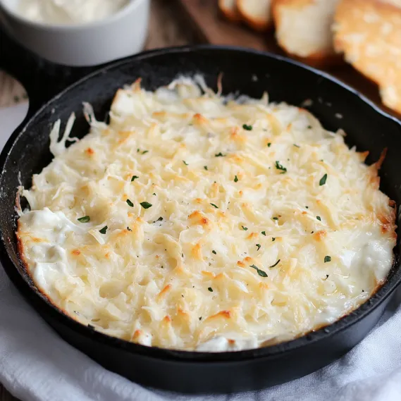 Cheese dip served with bread.