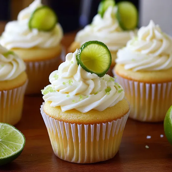 A lime-topped cupcake with rich green frosting.