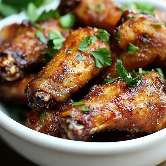 A dish of crispy chicken wings.