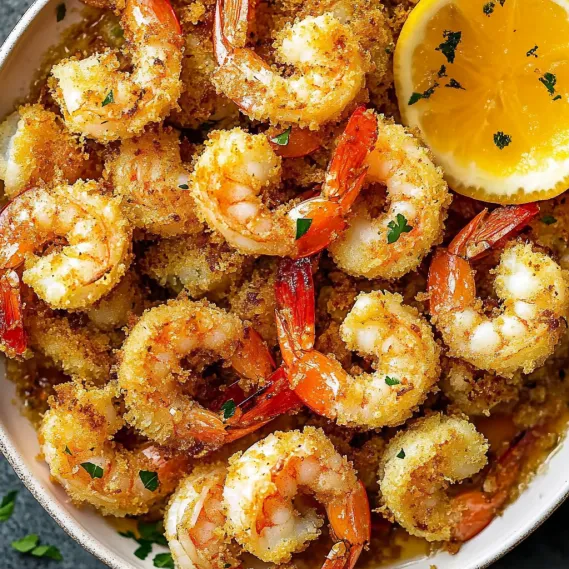 A bowl of shrimp and rice.