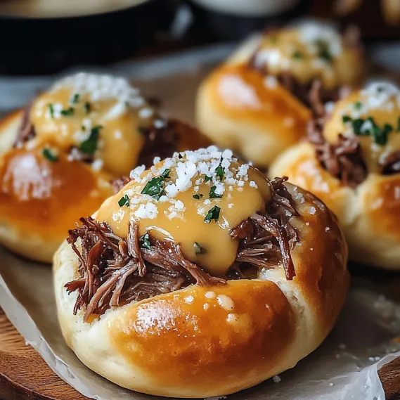 A plate of cheesy meat-stuffed bites.