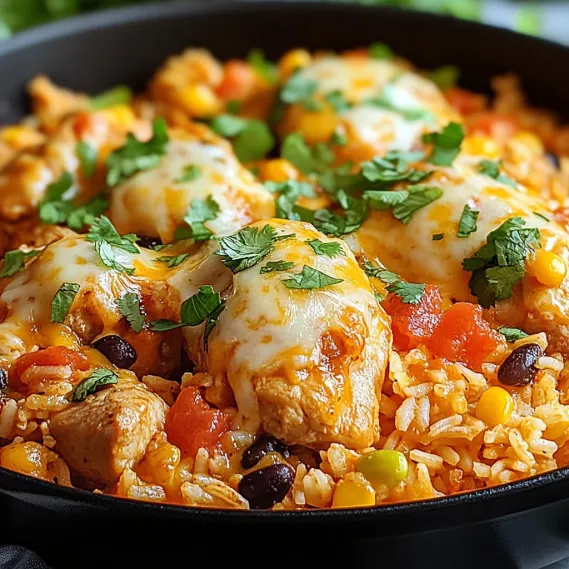 Plate with rice, beans, and melted cheese.