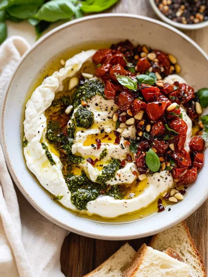 A bowl of food with tomatoes, spinach, and nuts.