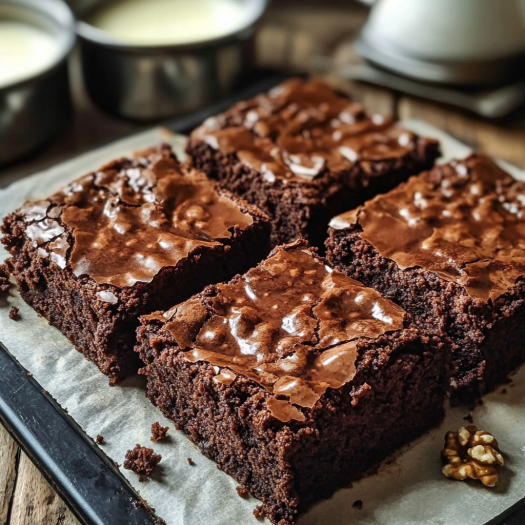 A tray of brownies with chocolate frosting.