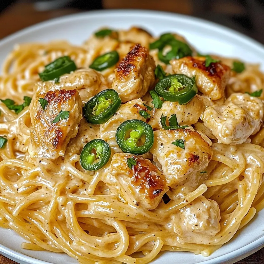 Jalapeño Popper Chicken Spaghetti