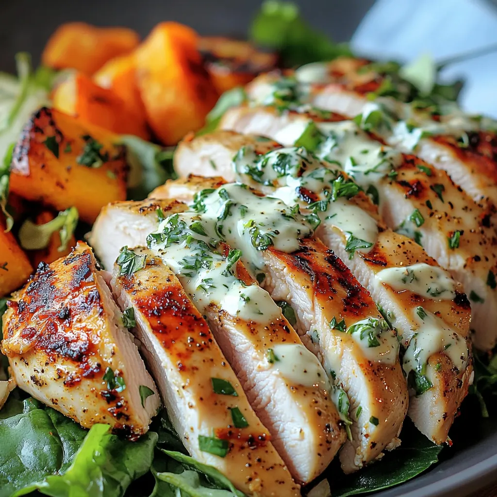 Juicy Grilled Chicken on Fresh Greens
