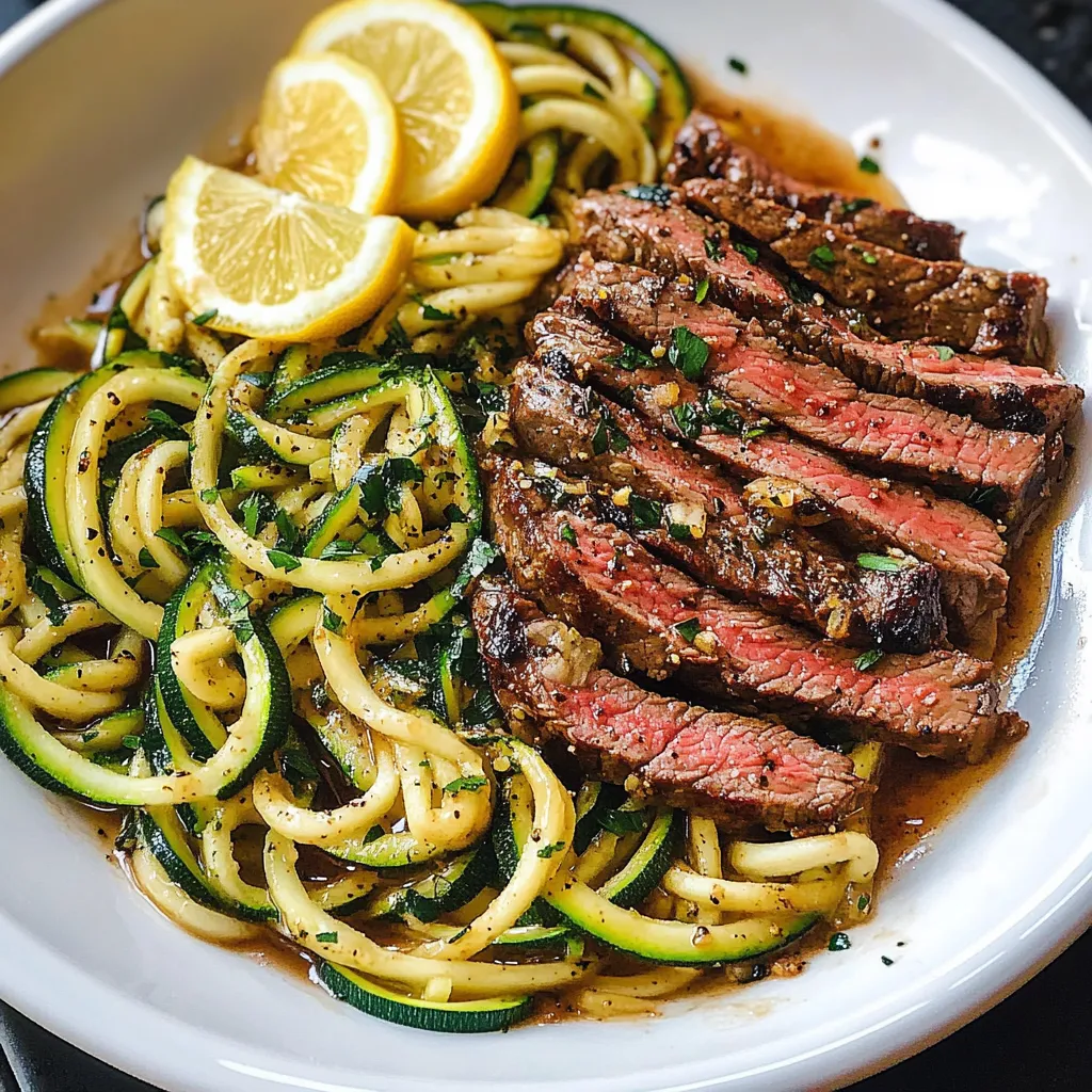 Steak with Zucchini Noodles