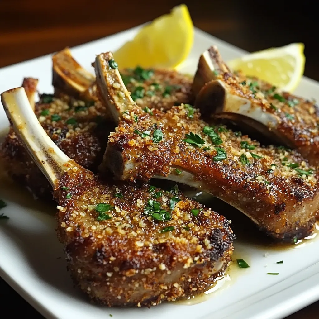 Golden Crispy Garlic Lamb Chops