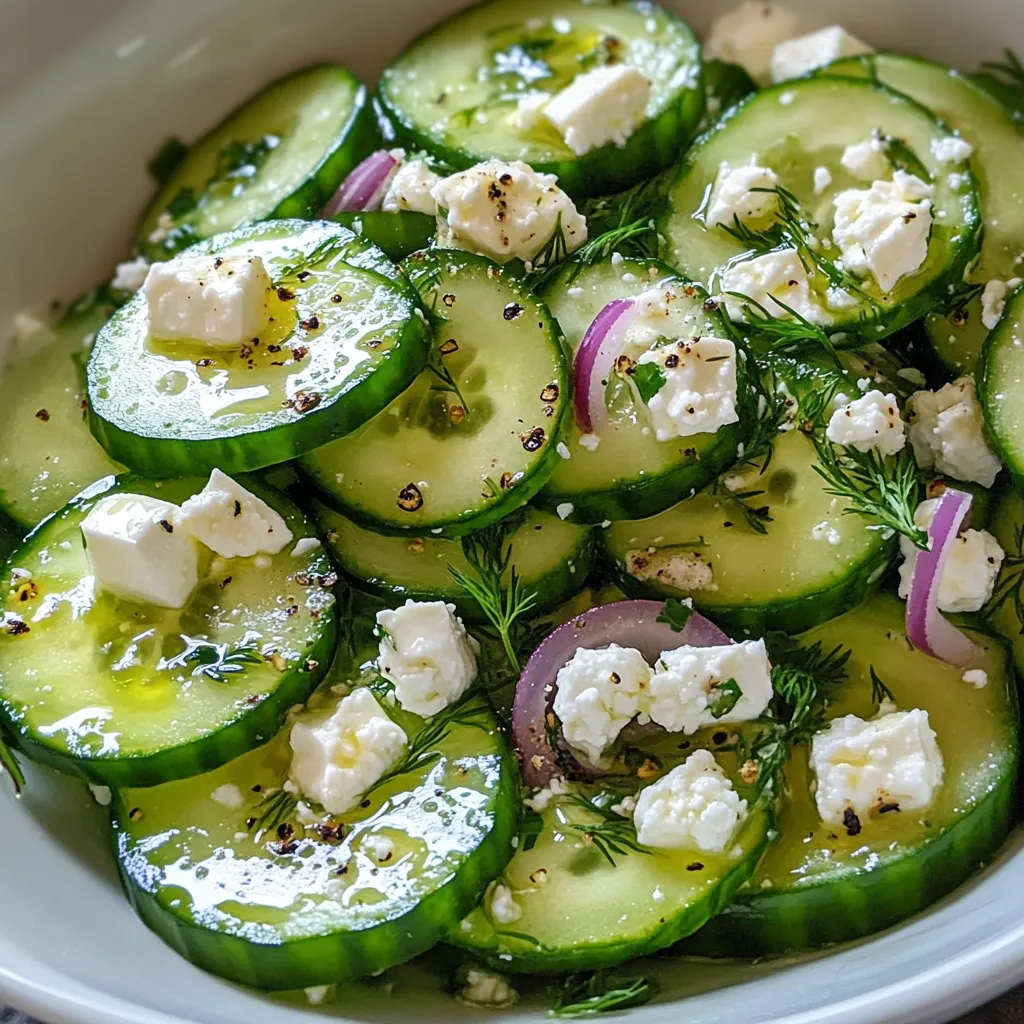 Cucumber Feta Salad Dish
