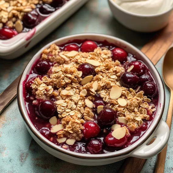 A bowl filled with fruit and a nutty topping.