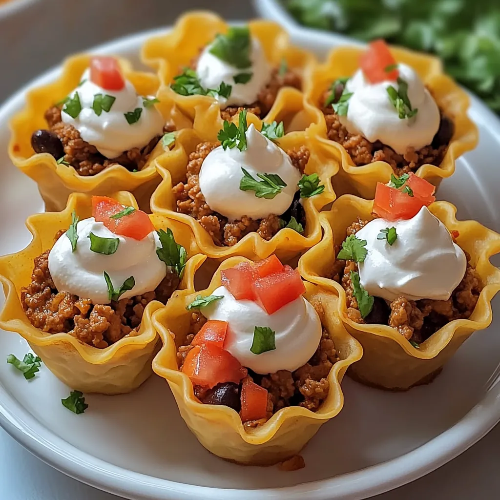 Mini Taco Cupcakes with Zesty Ground Beef