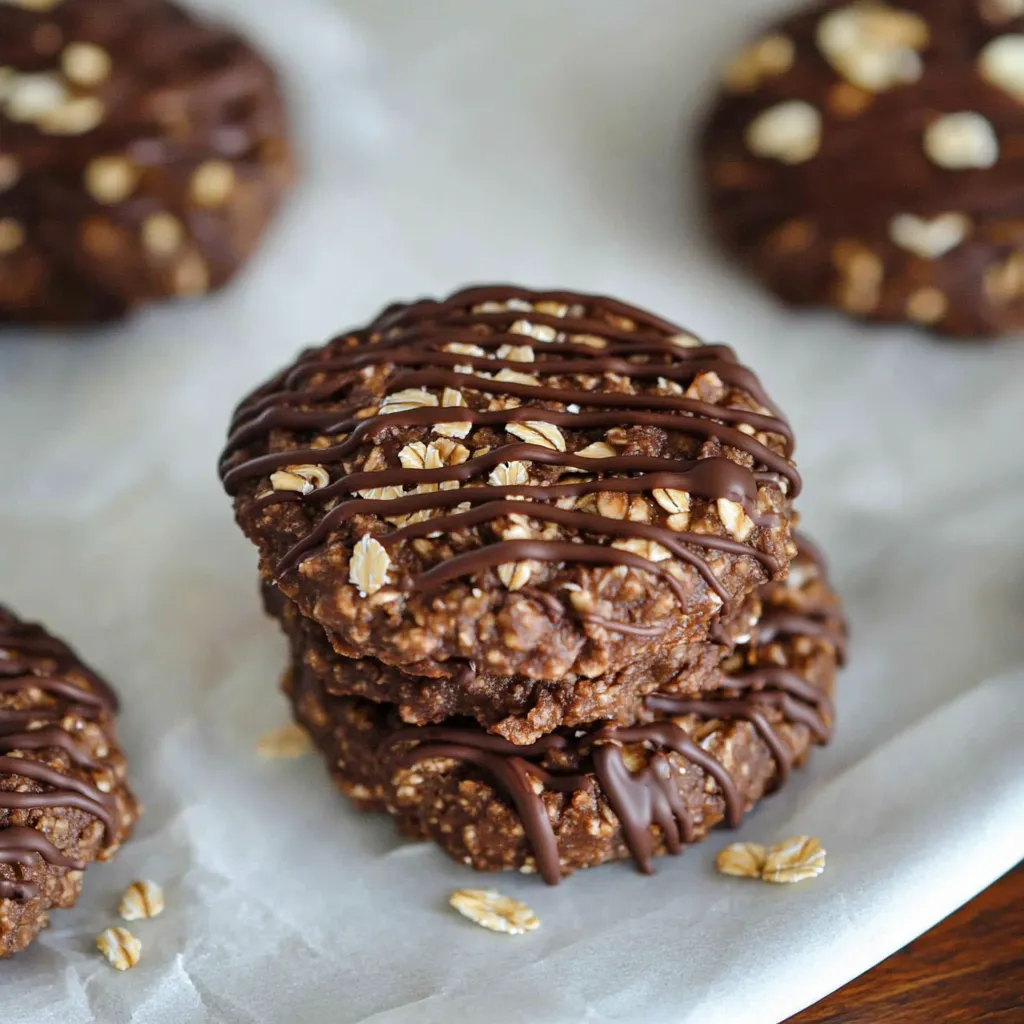 A tray of chocolate and nut-covered cookies.