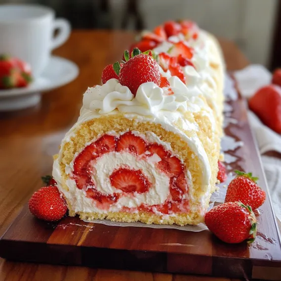 Top view of a decorated strawberry cake.