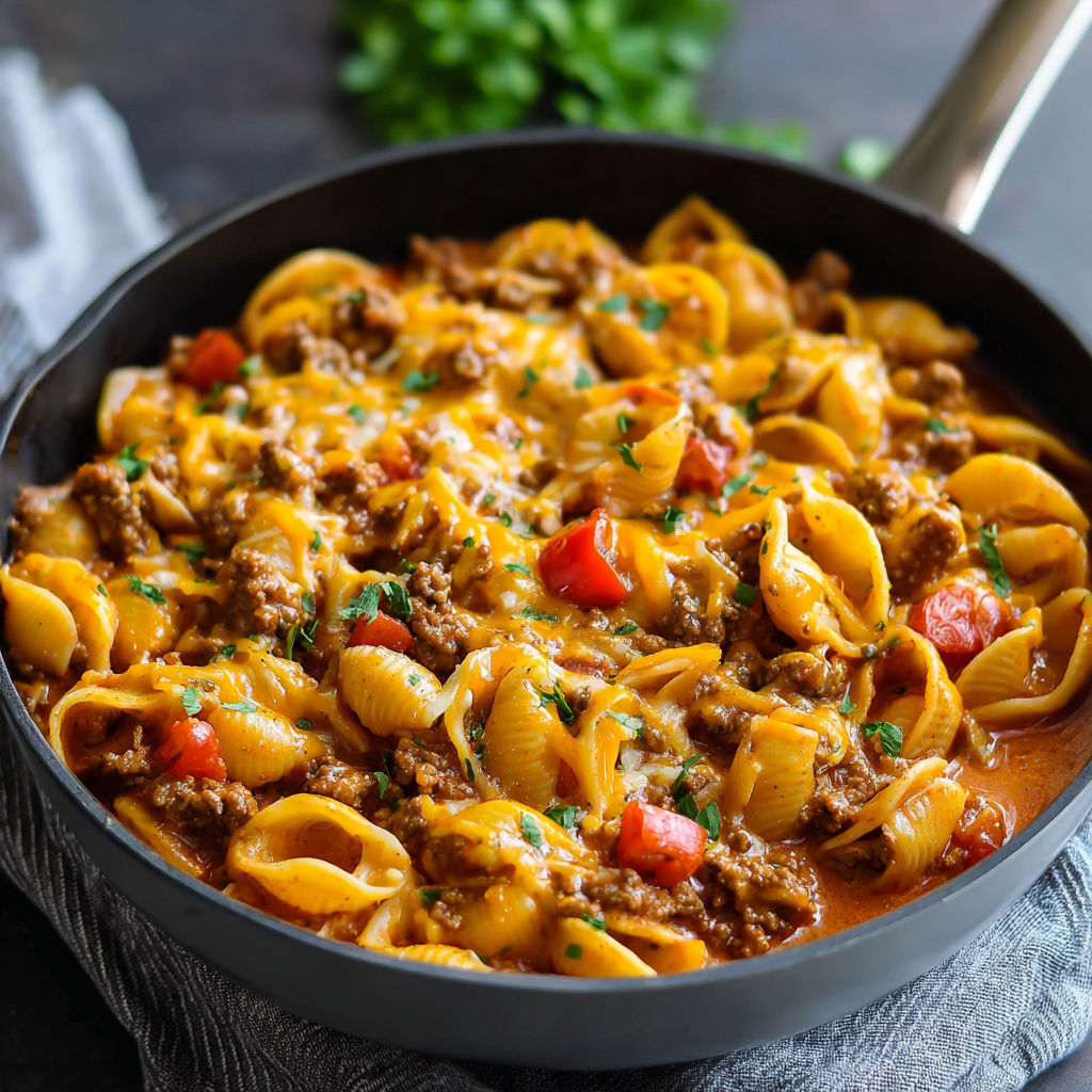 A comforting and tasty taco pasta dish made in one pot.