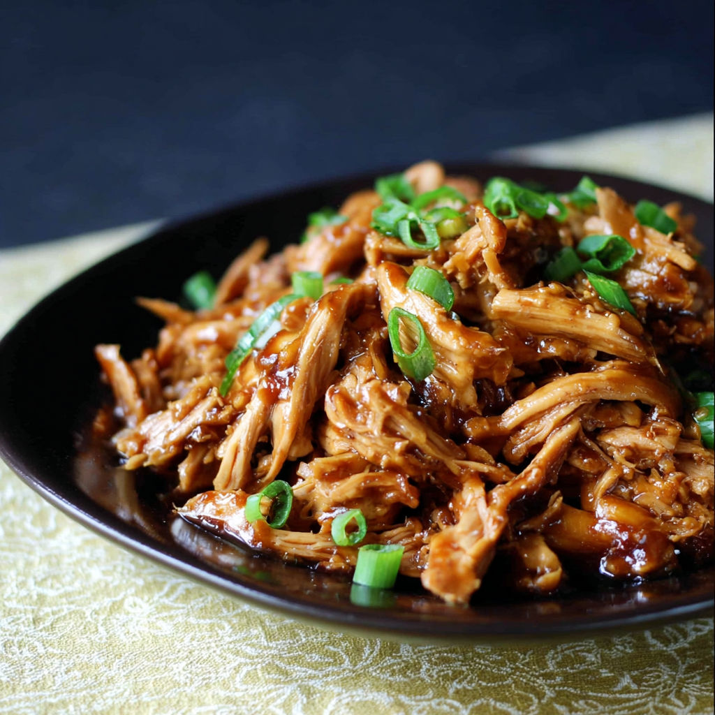 A savory dish of hoisin chicken.