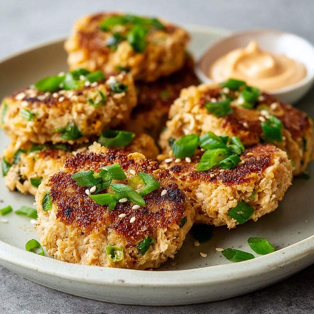 Crunchy Asian Tuna Patties with Zesty Mayo!