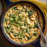 Bowl of creamy miso butter beans.